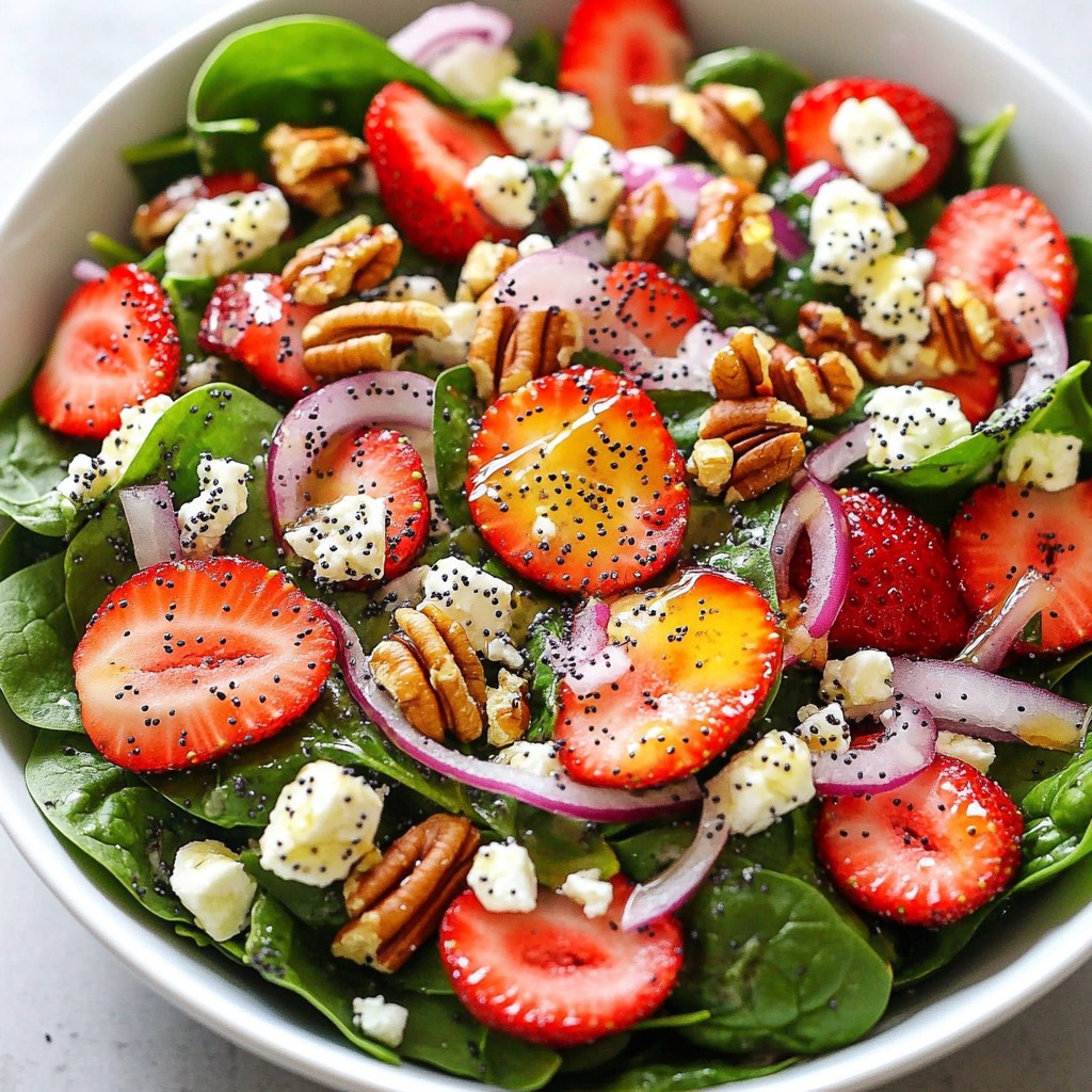 Strawberry Spinach Poppy Seed Salad Fresh Delight