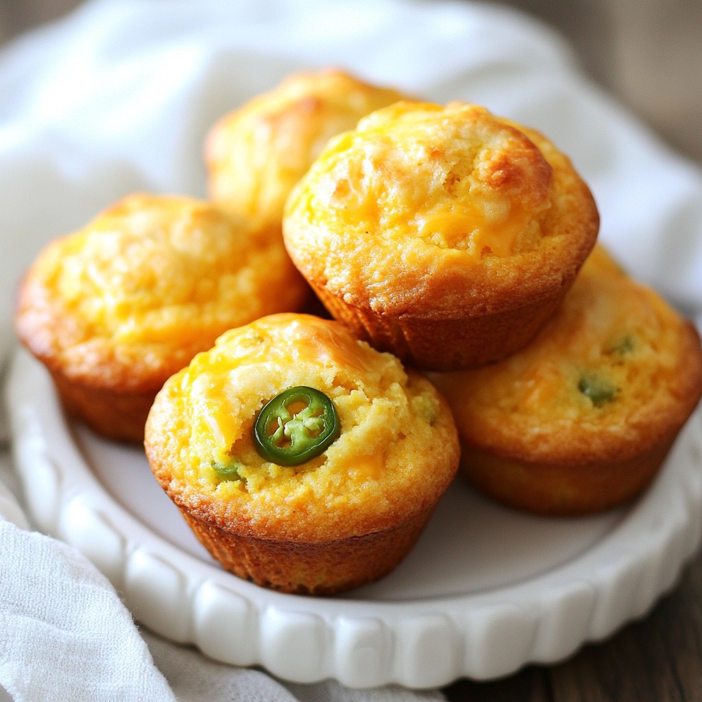 Jalapeño Cheddar Cornbread Muffins Easy and Flavorful