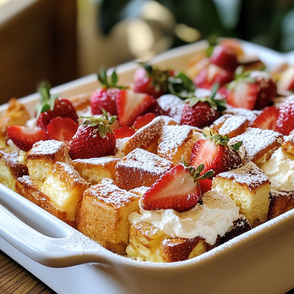 Strawberry Cheesecake French Toast Bake Delight