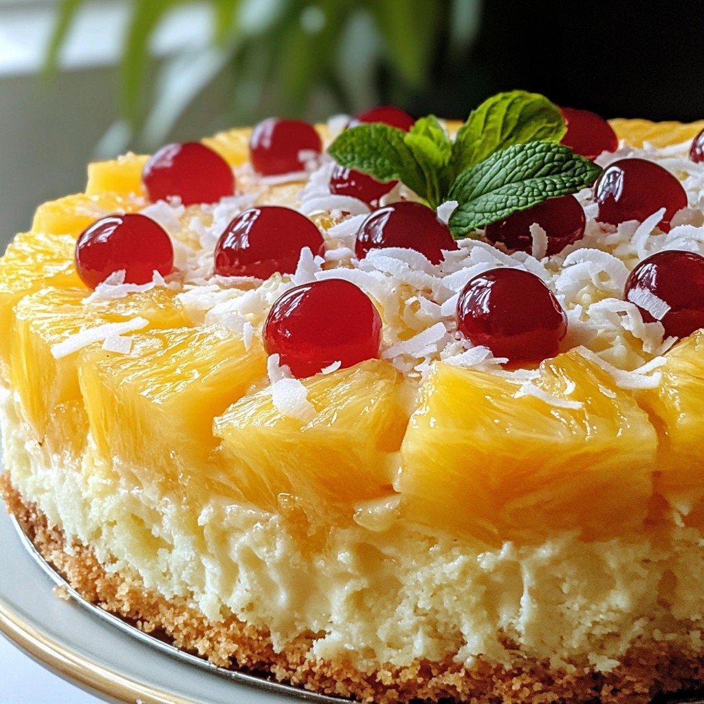 Coconut Pineapple Upside Down Cake Delightful Treat