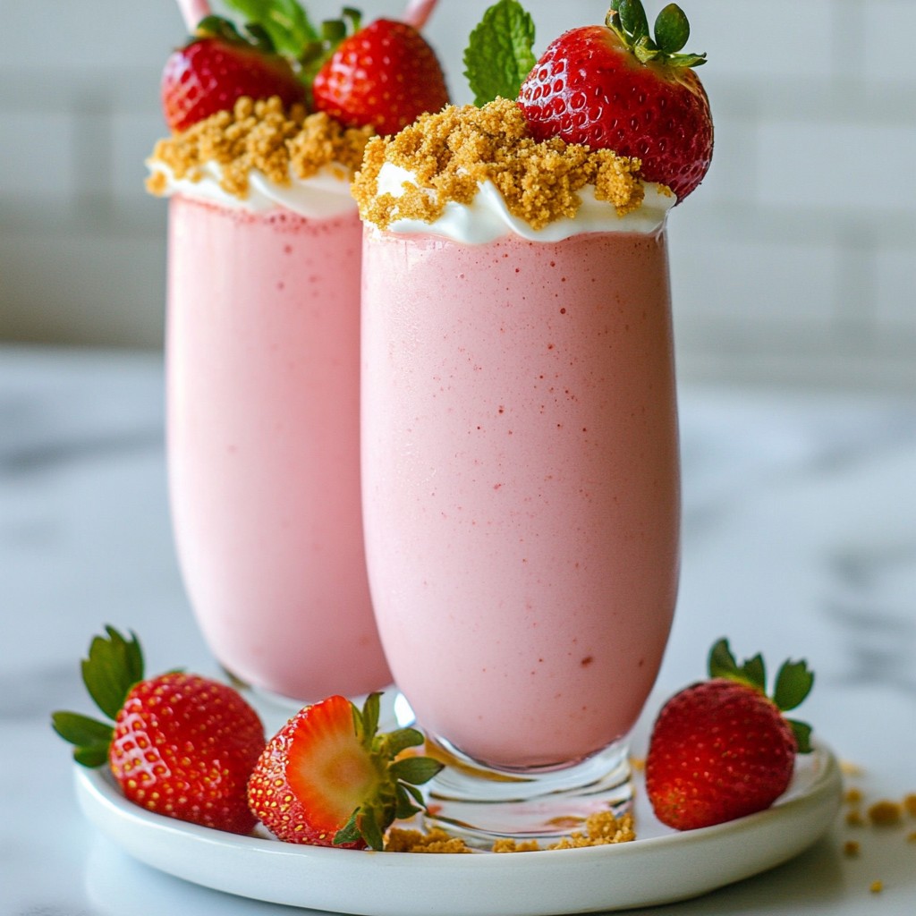 Strawberry Cheesecake Smoothie Creamy and Delicious Drink