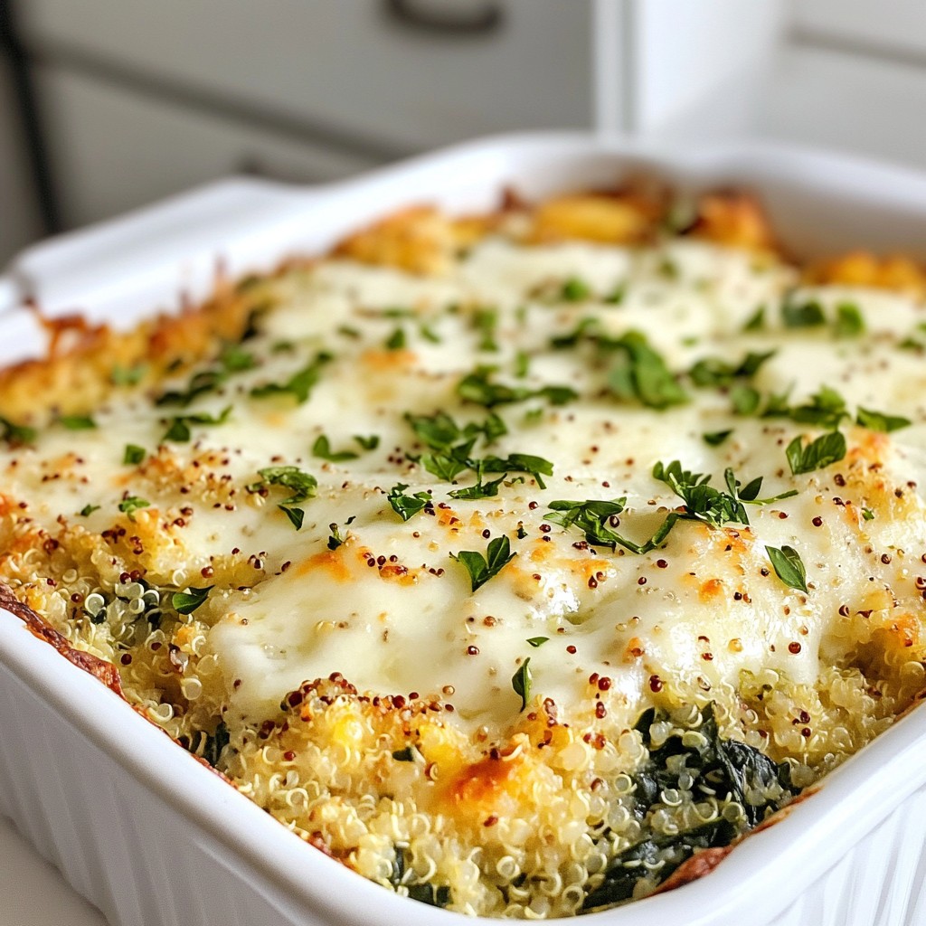 Cheesy Spinach Quinoa Bake Flavorful and Easy Recipe