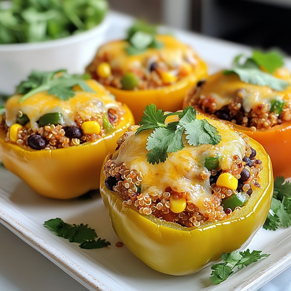 Stuffed Bell Pepper Boats Savory and Hearty Meal