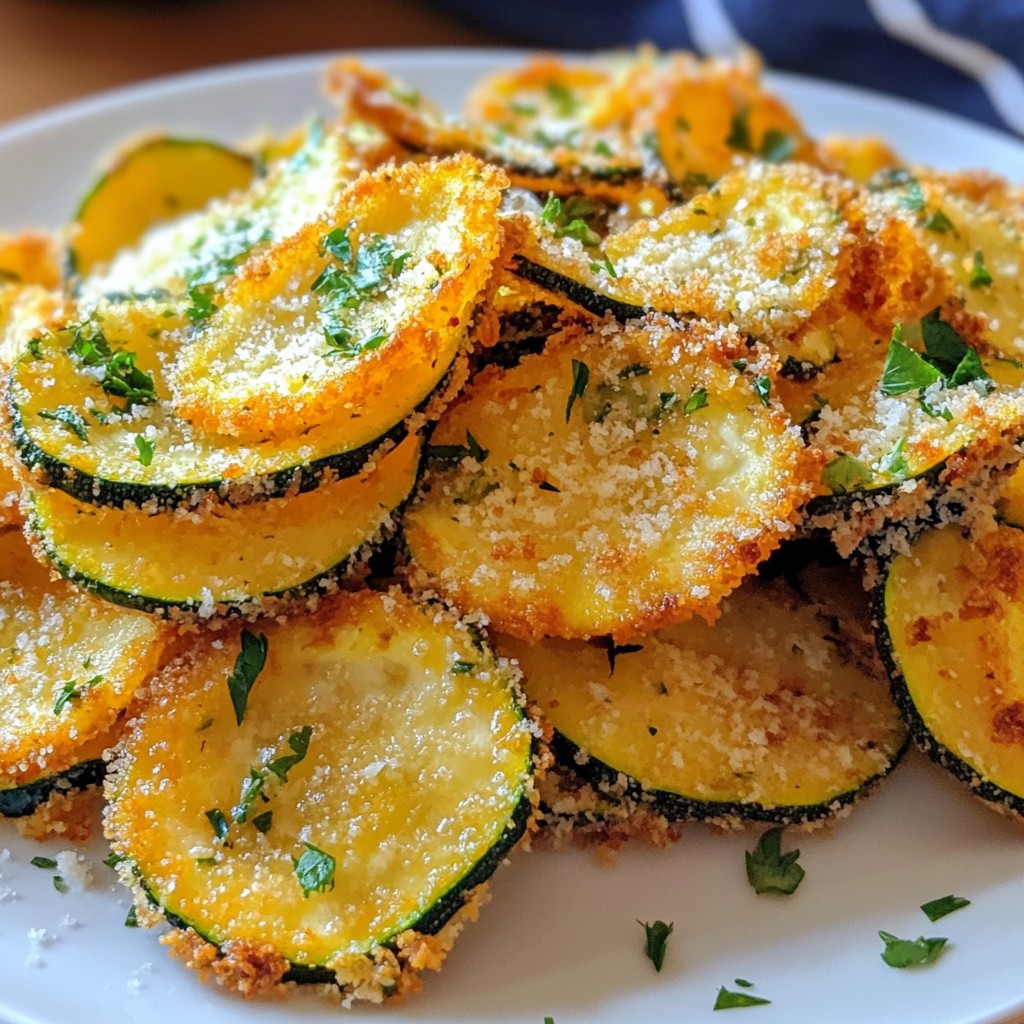 Parmesan Crusted Zucchini Chips Crispy and Flavorful