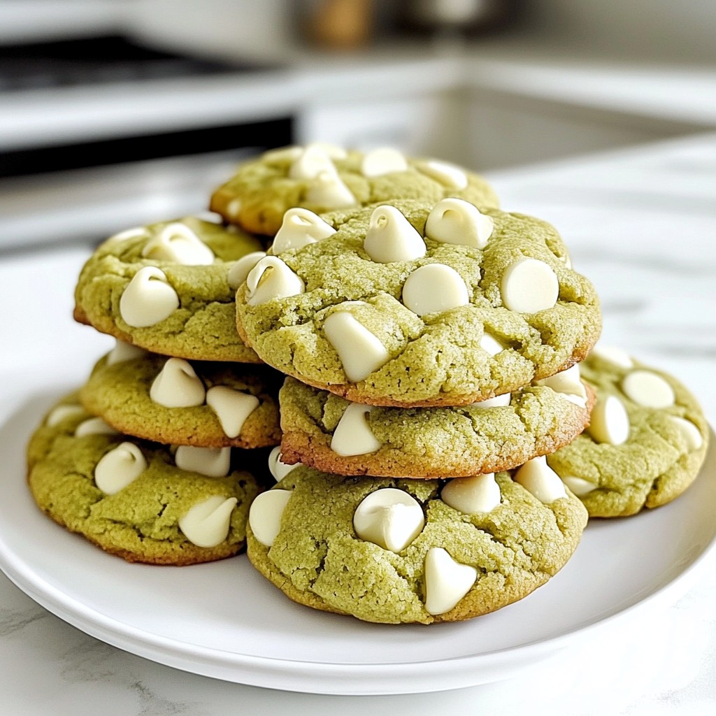 Matcha White Chocolate Cookies Delightfully Delicious