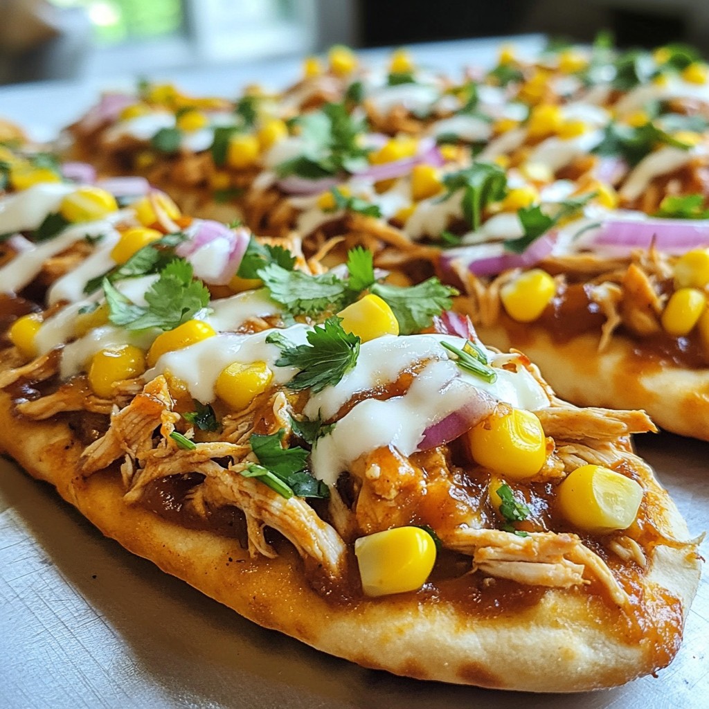 BBQ Ranch Chicken Flatbread Flavorful Easy Recipe