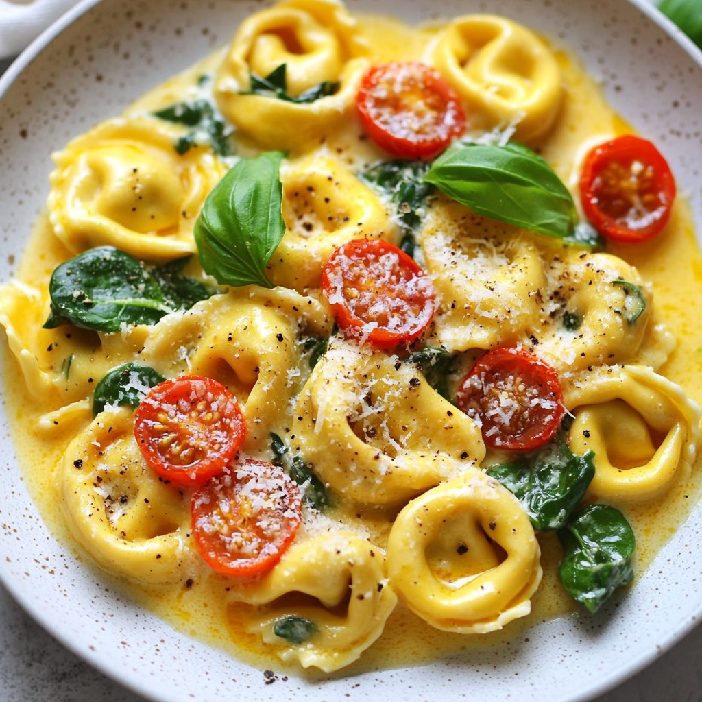Creamy Tuscan Tortellini Skillet Delightful Dinner