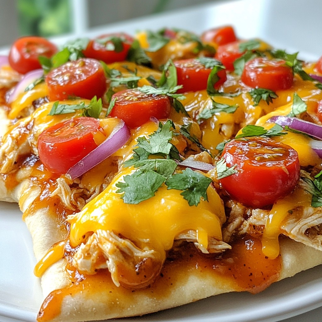 BBQ Ranch Chicken Flatbread Savory and Simple Meal