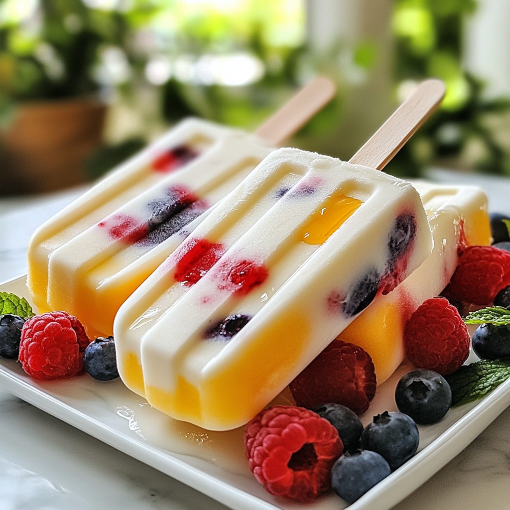 Greek Yogurt Berry Popsicles Refreshing Summer Treat