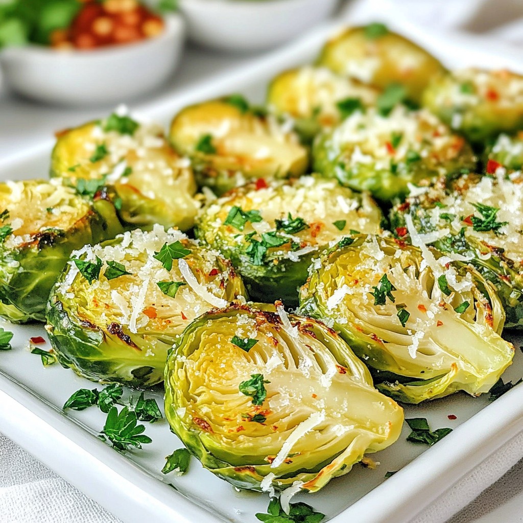 Garlic Parmesan Air Fryer Brussels Delightful Dish