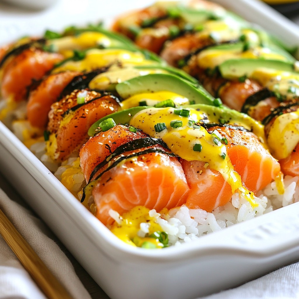 Savory Salmon Sushi Bake Quick and Simple Recipe