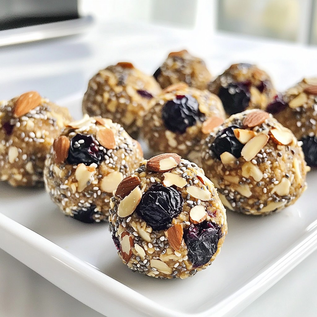Blueberry Almond Energy Bites Simple and Nutritious