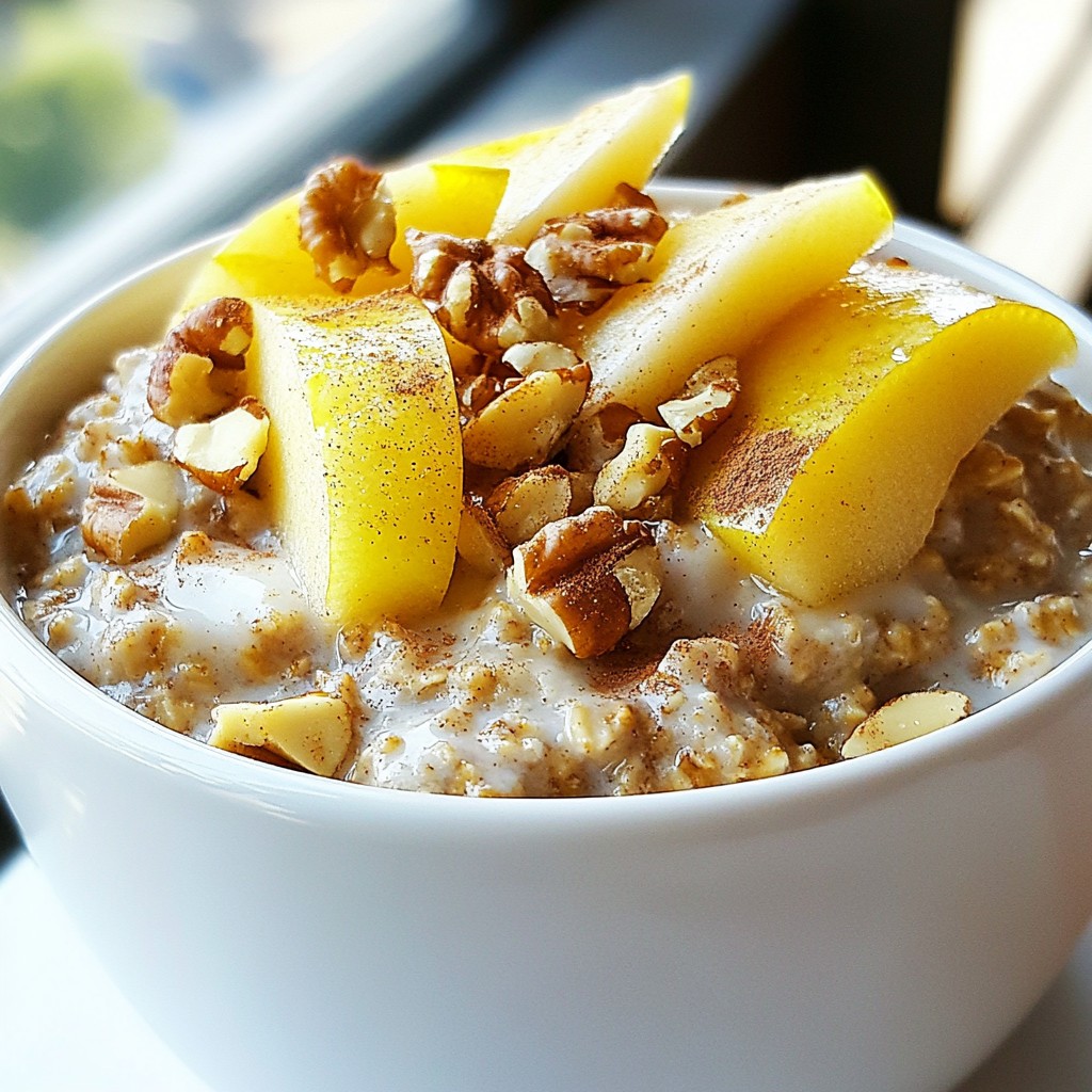 Apple Pie Overnight Oats Quick and Delicious Solution