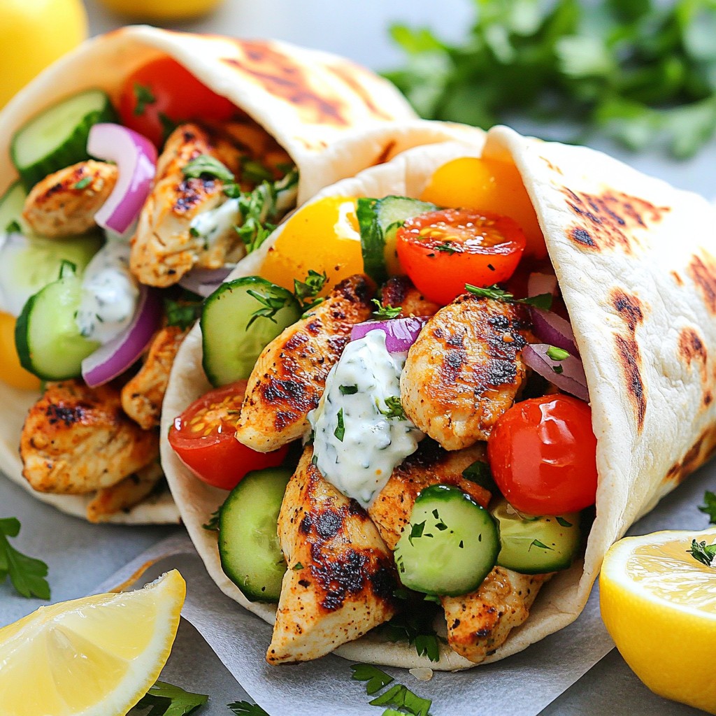 Greek Chicken Gyro Wraps Quick and Flavorful Meal