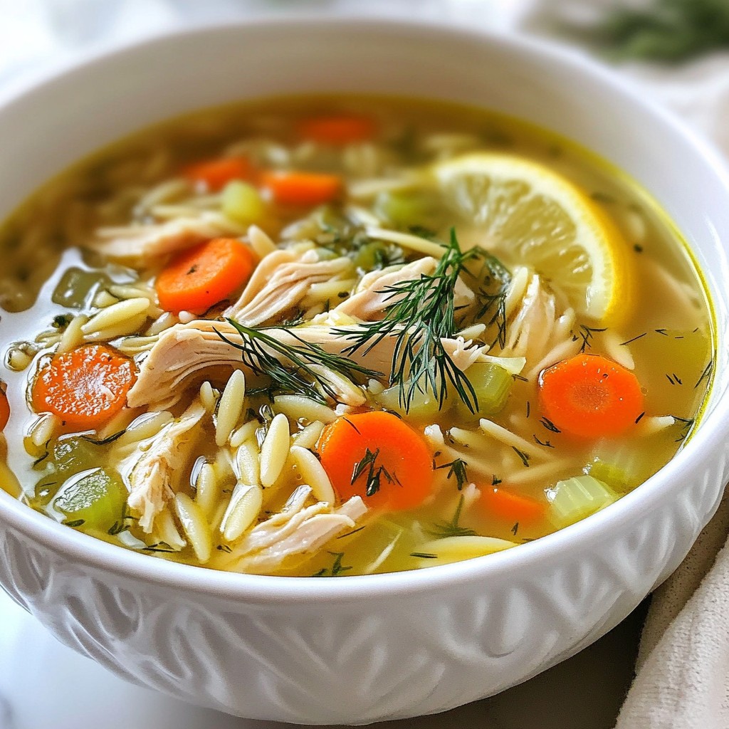 Greek Lemon Chicken Soup Flavorful and Nourishing Dish