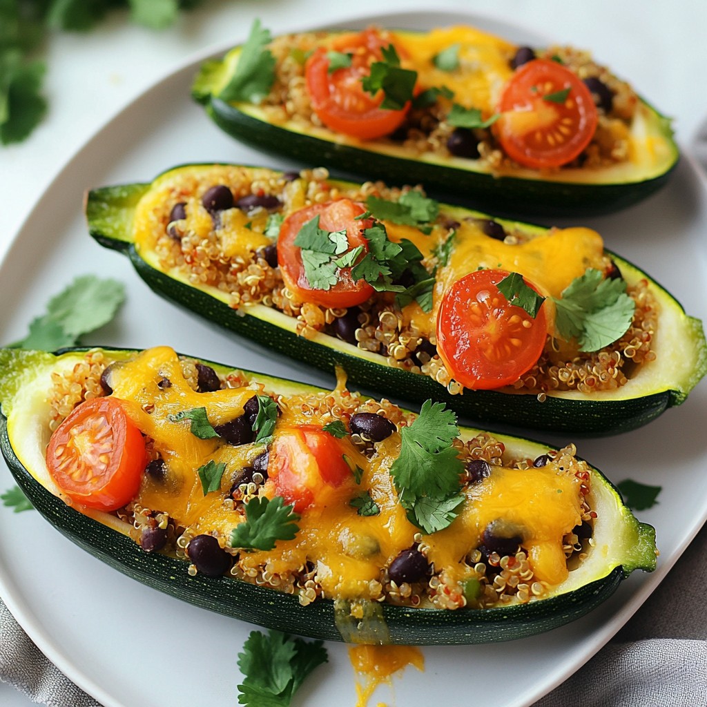 Air Fryer Stuffed Zucchini Boats Savory and Easy Dish