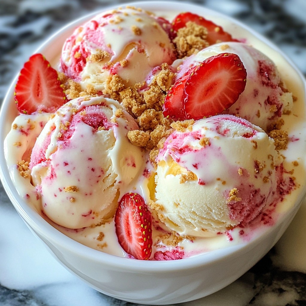 Strawberry Cheesecake Ice Cream Delightful Summer Treat