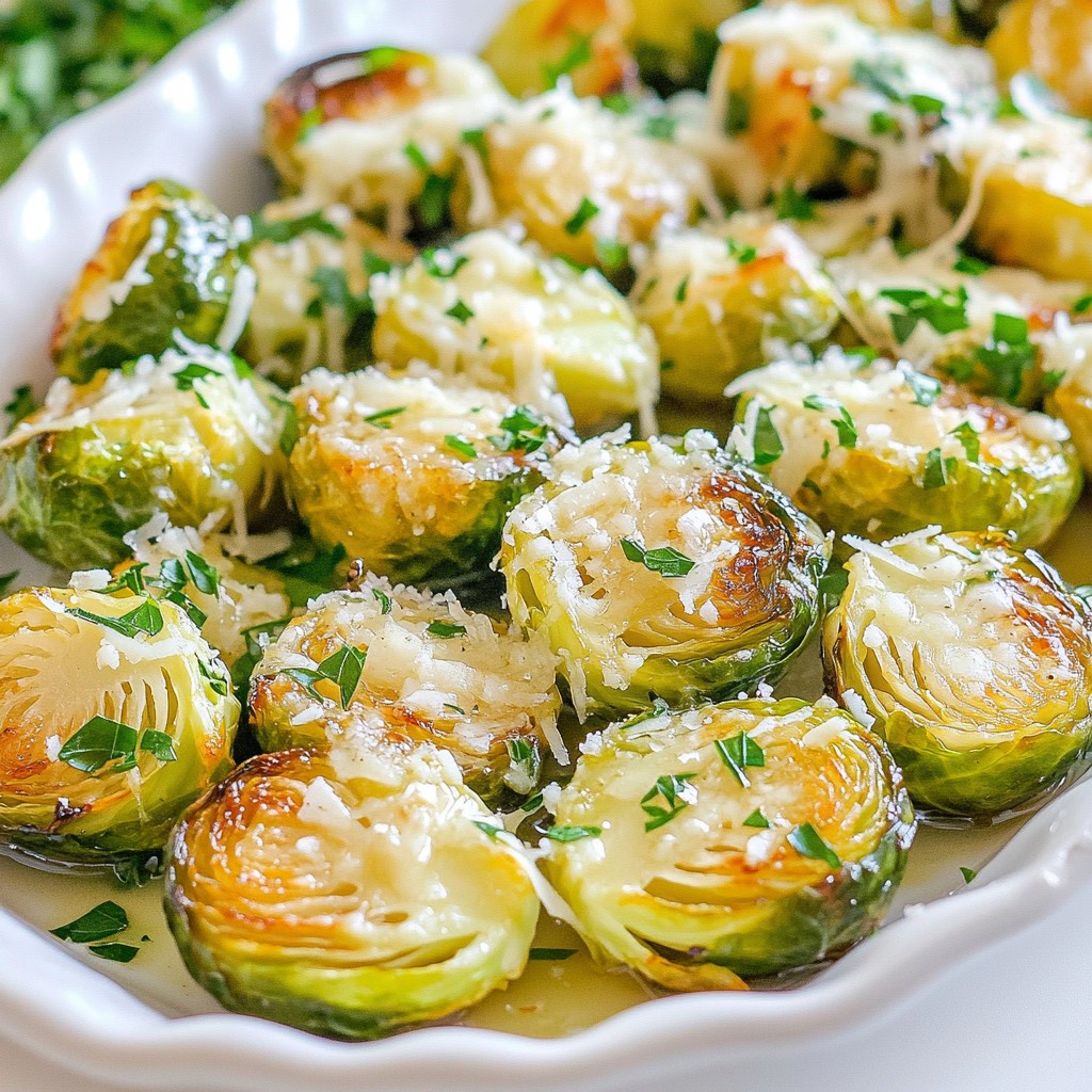 Roasted Garlic Parmesan Brussels Delightful Recipe