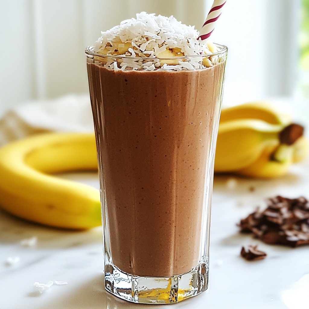 Chocolate Coconut Protein Smoothie Creamy Delight