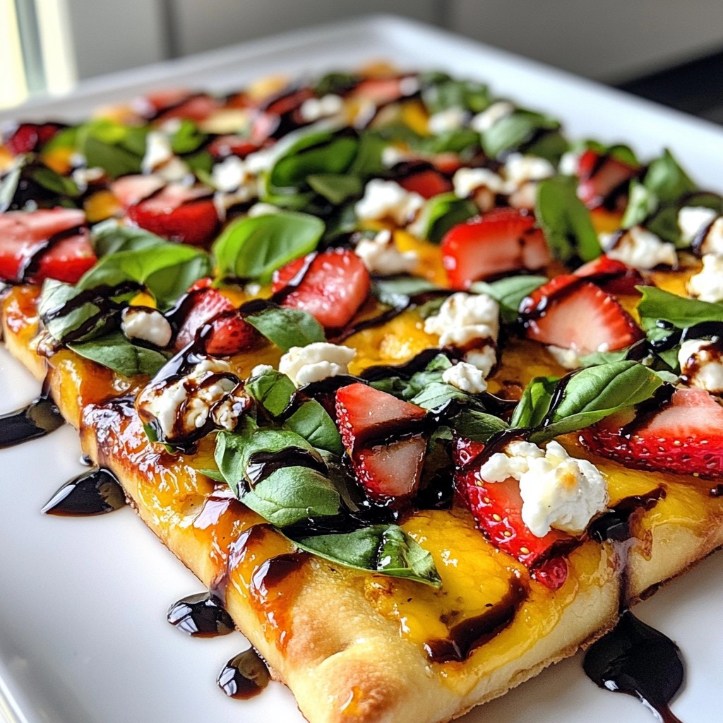 Strawberry Spinach Goat Cheese Flatbread Delight