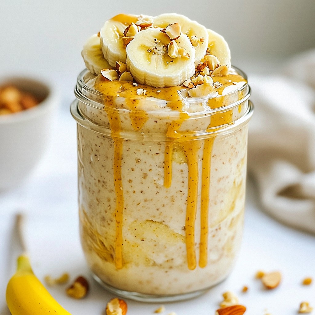 Peanut Butter Banana Overnight Oats Healthy Delight