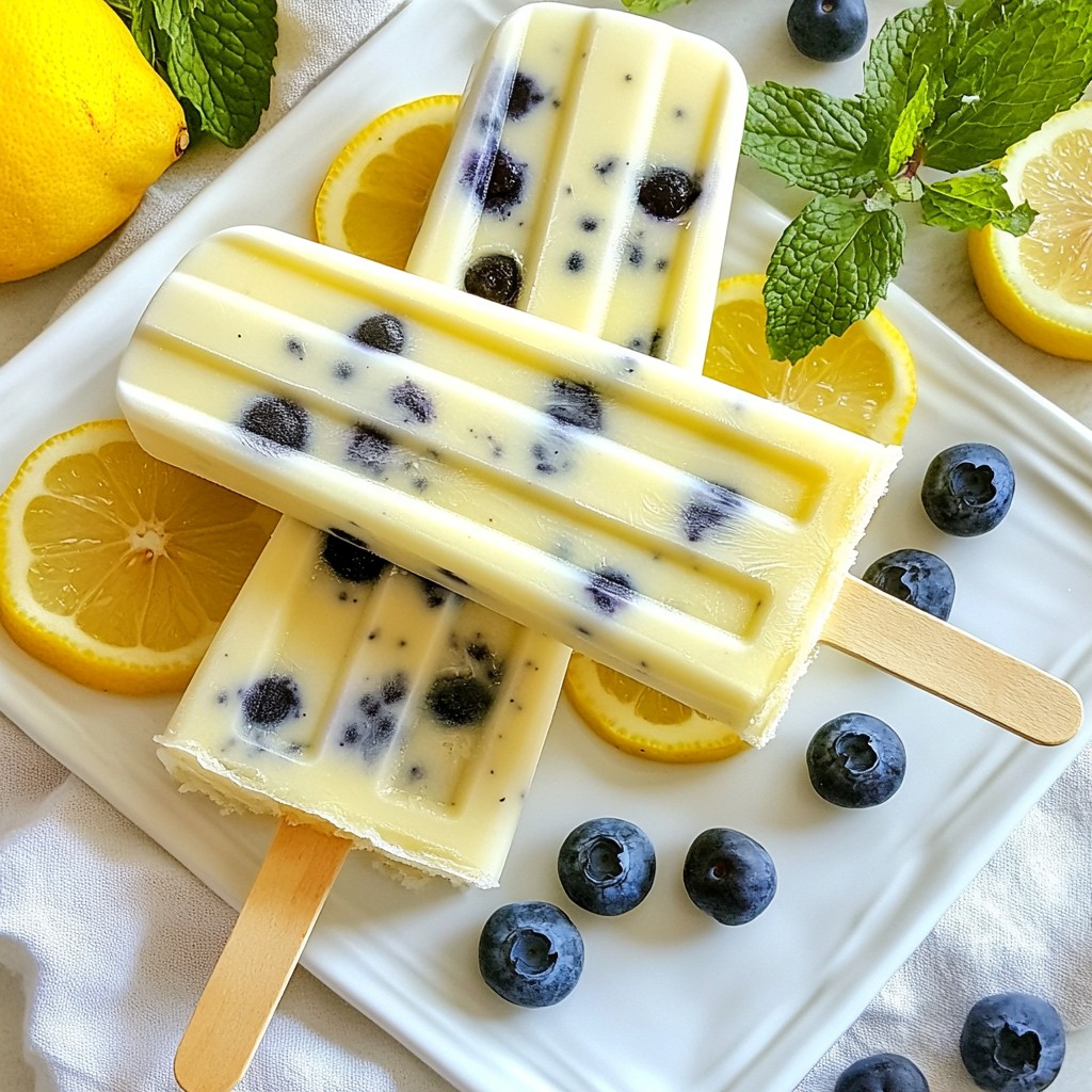 Blueberry Lemonade Popsicles Refreshing Summer Treat