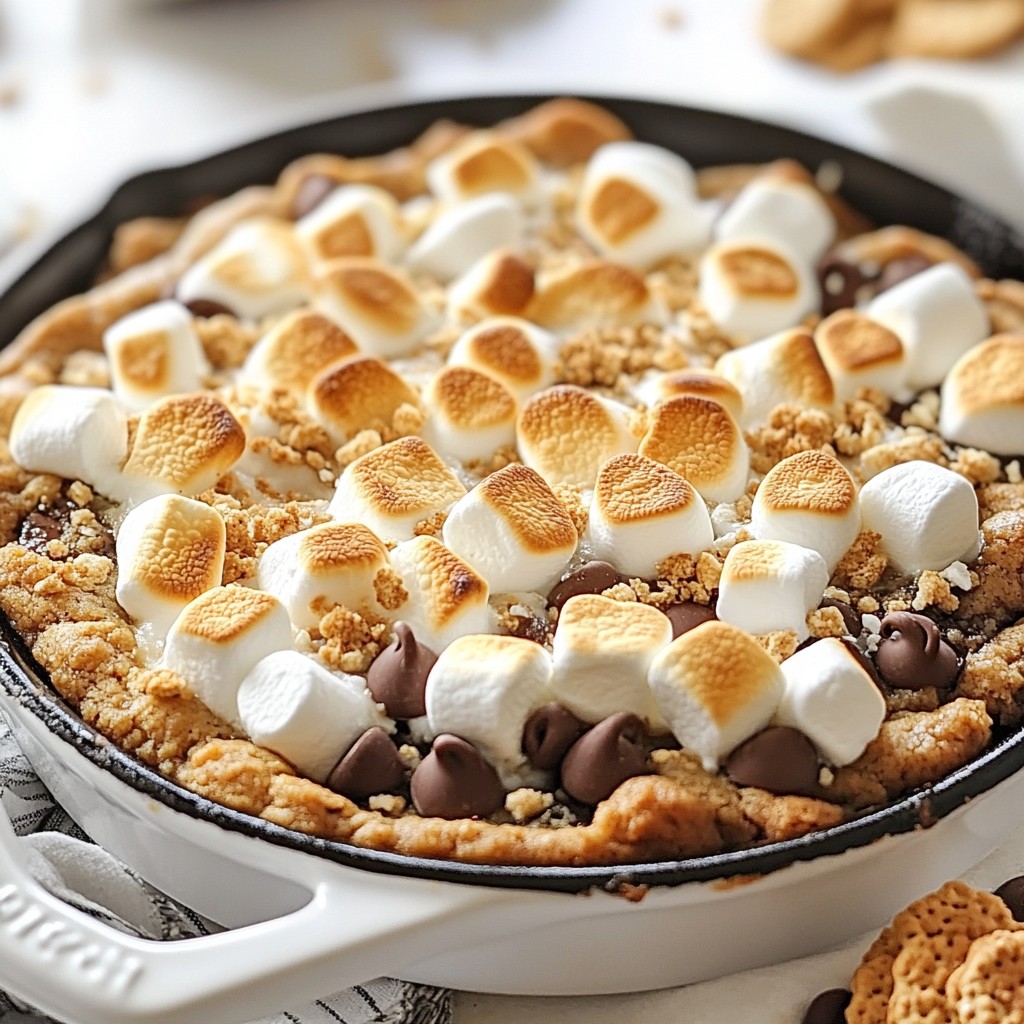 S'mores Cookie Skillet Irresistible Dessert Recipe