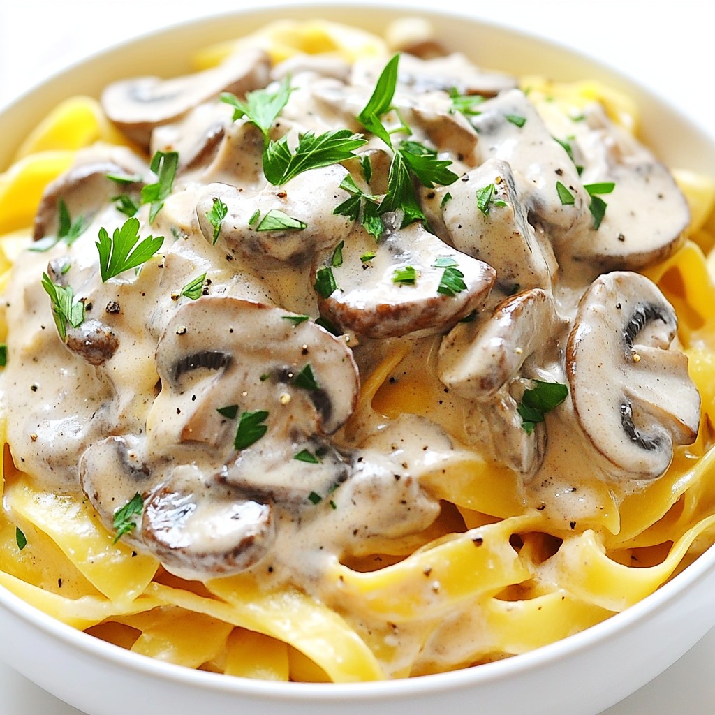 Vegan Mushroom Stroganoff Rich and Creamy Delight