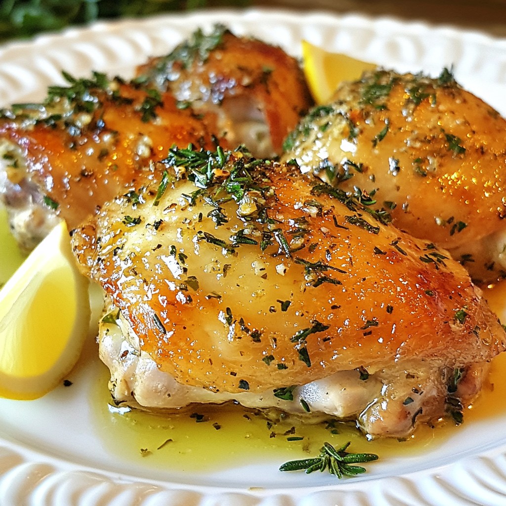 Garlic Herb Roasted Chicken Thighs Flavorful Delight