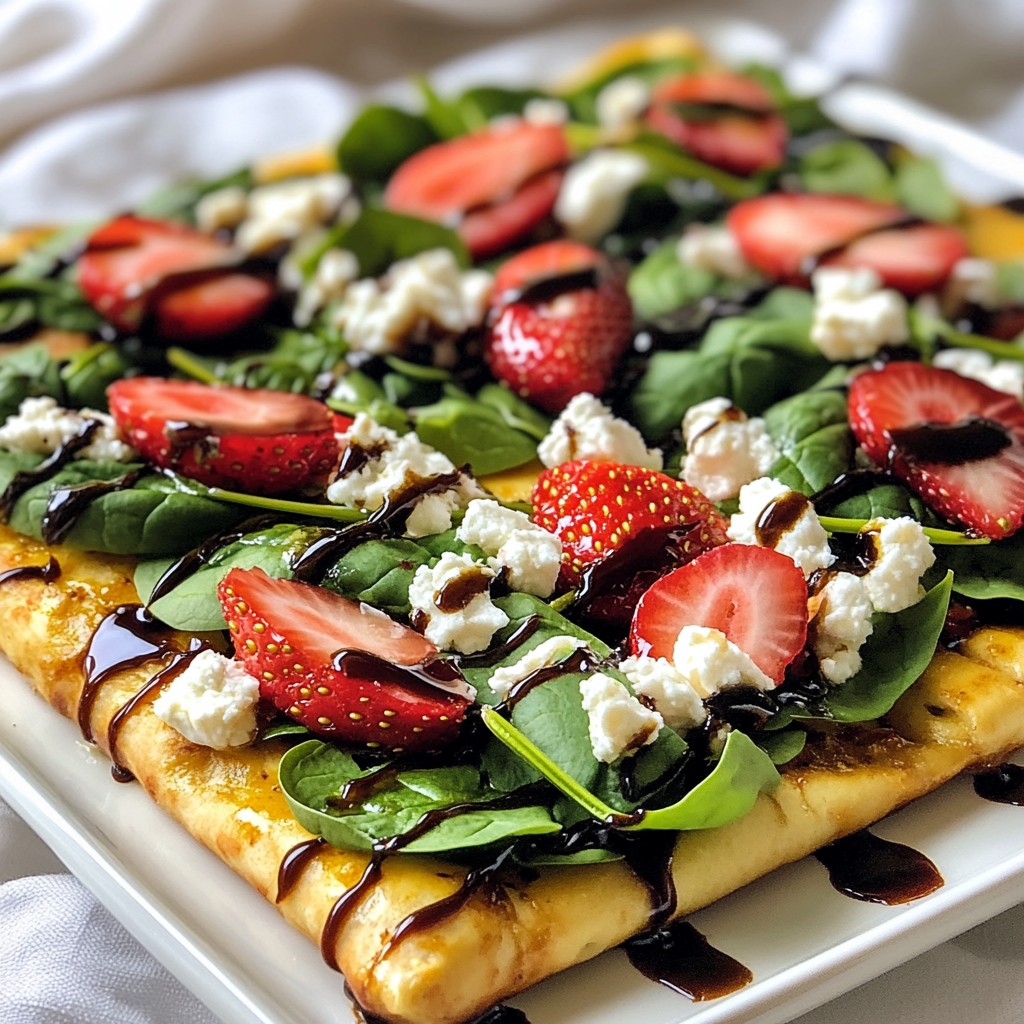 Strawberry Spinach Goat Cheese Flatbread Delight