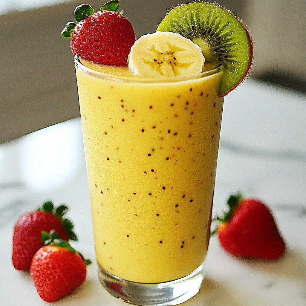 Strawberry Kiwi Smoothie Refreshing and Healthy Treat