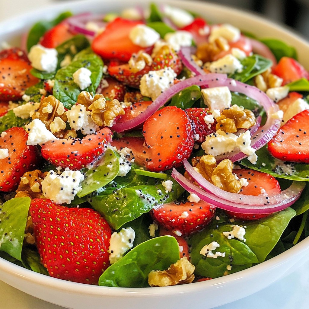 Strawberry Spinach Salad with Poppyseed Dressing Delight