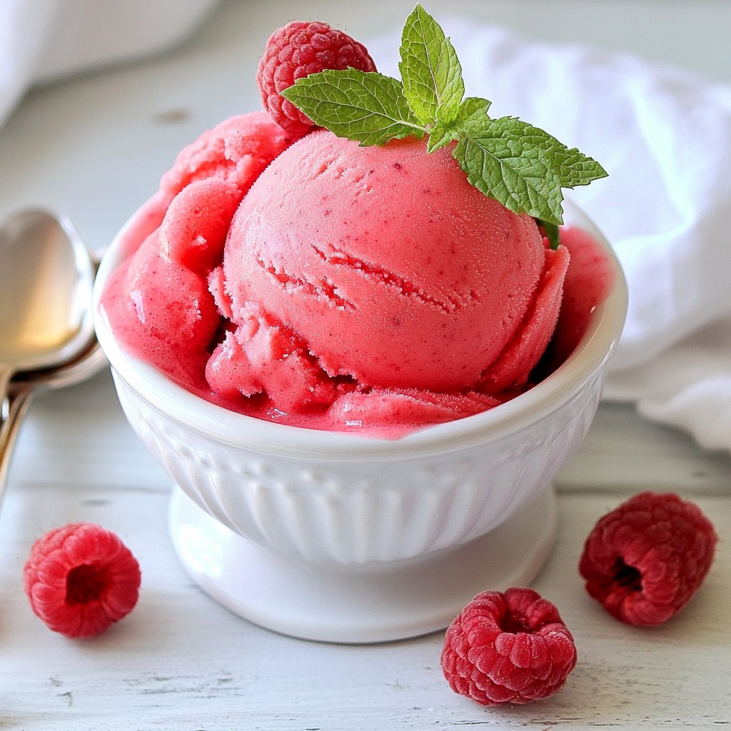 Raspberry Lemonade Sorbet Refreshing Summer Treat