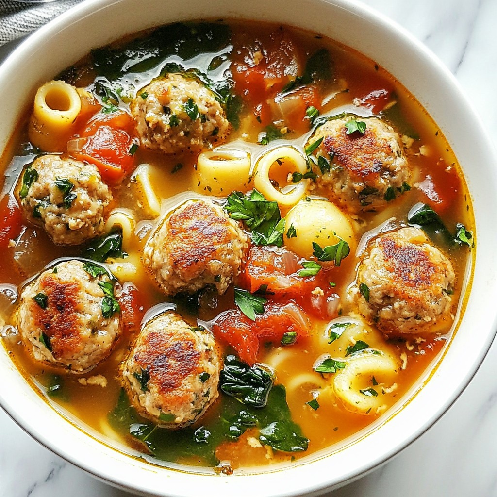 One-Pot Greek Meatball Soup Simple and Hearty Meal